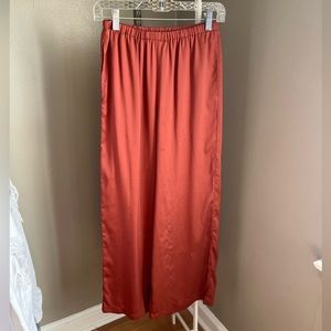 Lou & Grey burnt orange satin pants